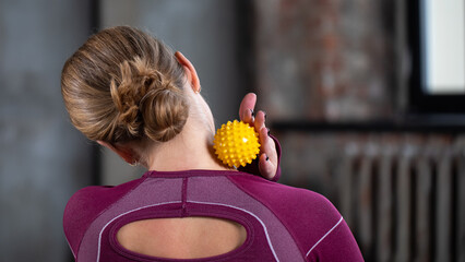 Person performing self-massage